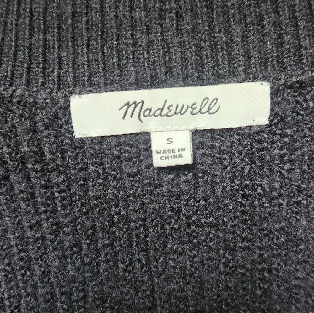 Madewell Womens Melwood Square Neck Black Sweater In Coziest Yarn, Small - Picture 3 of 8